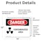 Signmission Contaminated Area Danger Sign, Vinyl Decal, 14in W x 10in L, 2PK OS-2PACK-DS-D-1014-L-1834 - alternate 2